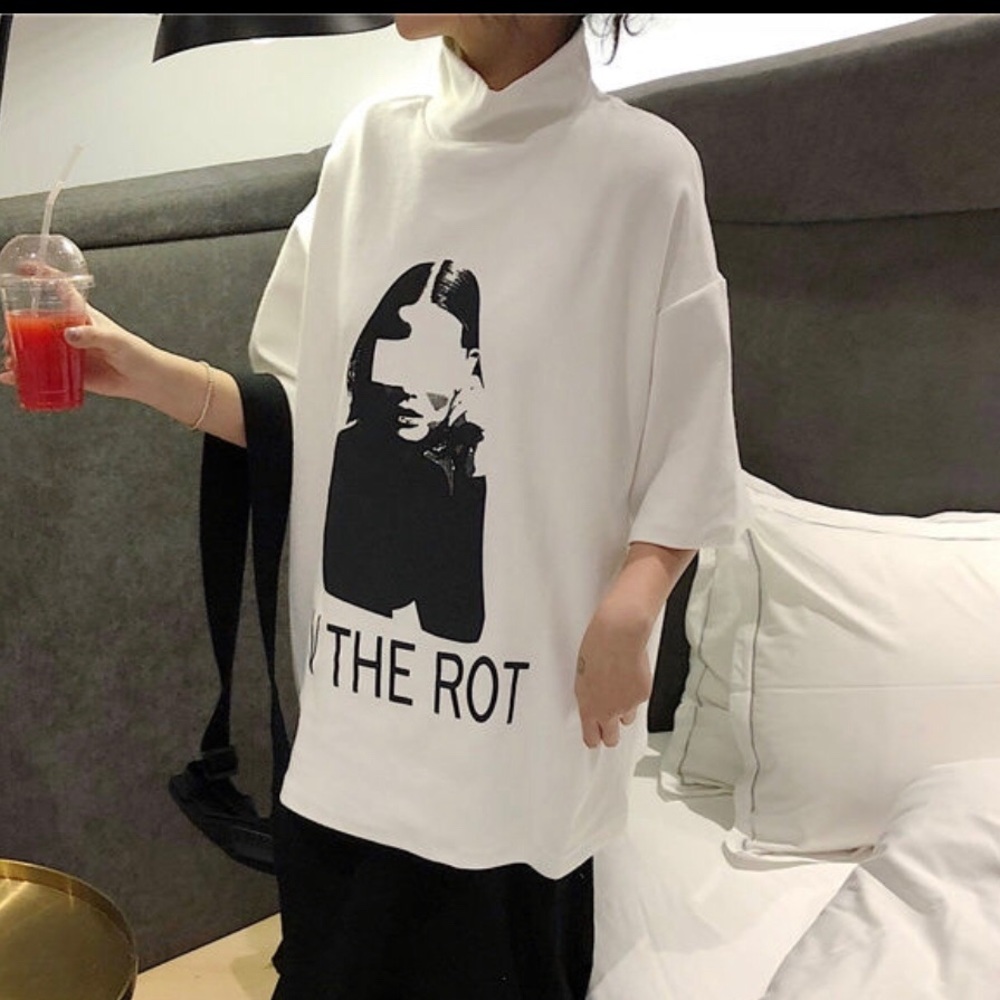 Turtleneck T- shirt Modal cotton